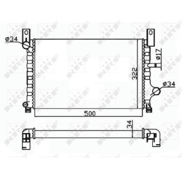 Chladič, chlazení motoru NRF 506224