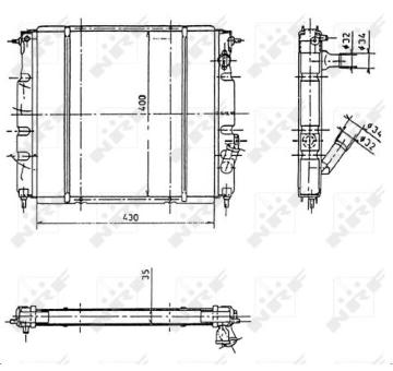 Chladič, chlazení motoru NRF 507344