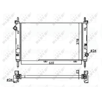 Chladič, chlazení motoru NRF 509528A