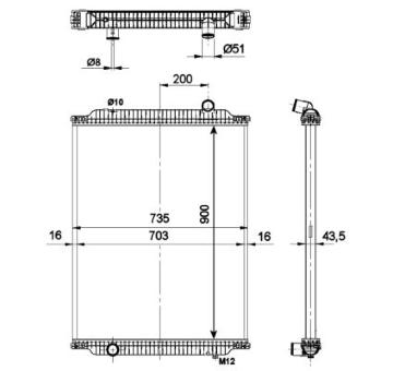 Chladič motora NRF 509700