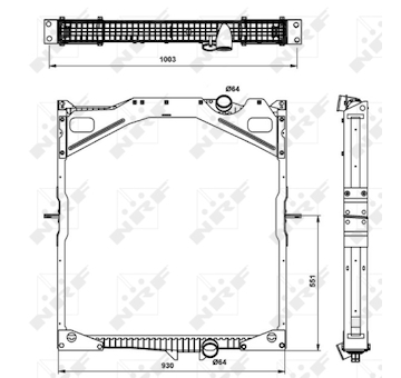 Chladič, chlazení motoru NRF 509702