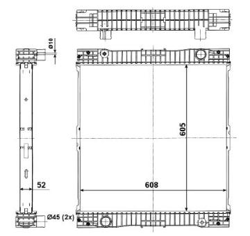 Chladič, chlazení motoru NRF 509713X