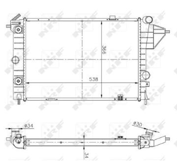 Chladič, chlazení motoru NRF 513508A