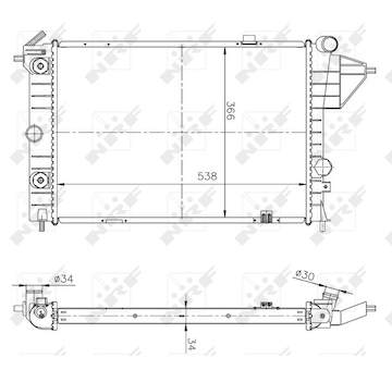 Chladič, chlazení motoru NRF513508A