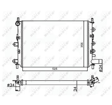 Chladič, chlazení motoru NRF 514436A