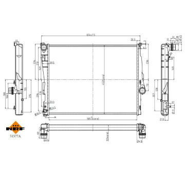 Chladič, chlazení motoru NRF 51577A