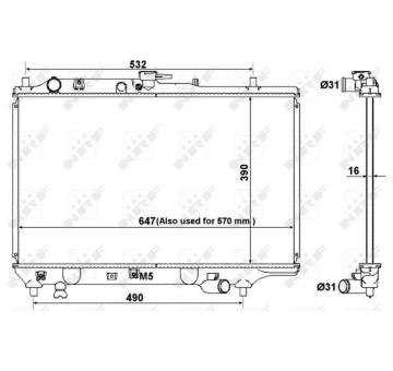 Chladič, chlazení motoru NRF 516511