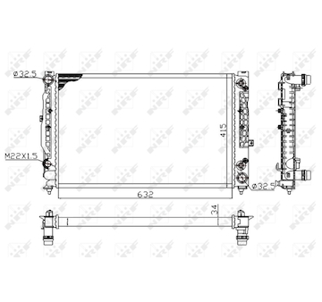 Chladič, chlazení motoru NRF 519504A