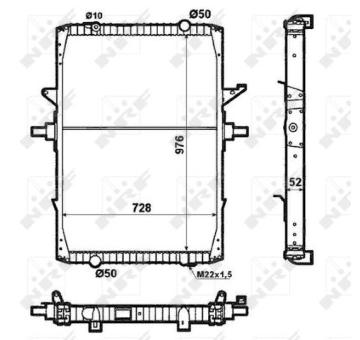 Chladič, chlazení motoru NRF 519709X