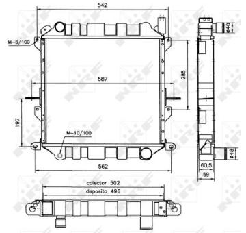 Chladič, chlazení motoru NRF 52126