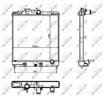 Chladič, chlazení motoru NRF 526356