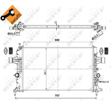 Chladič, chlazení motoru NRF53000