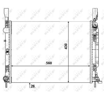 Chladič, chlazení motoru NRF 53001