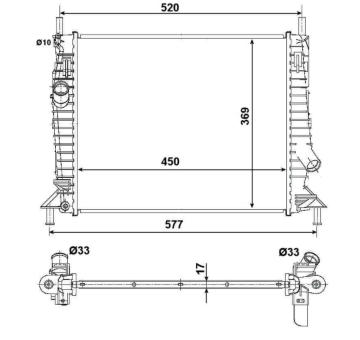 Chladič, chlazení motoru NRF 53028