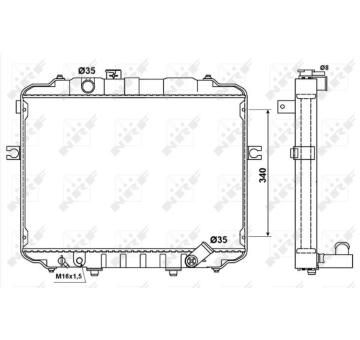 Chladič, chlazení motoru NRF 53034