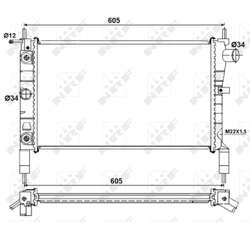Chladič, chlazení motoru NRF 53036