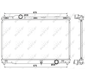Chladič, chlazení motoru NRF 53039