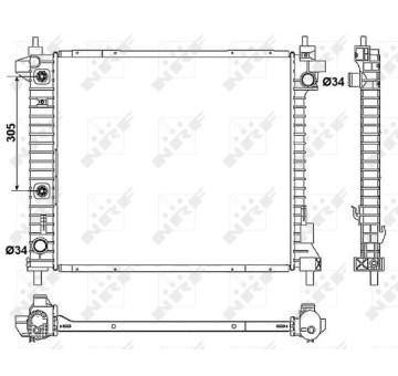 Chladič, chlazení motoru NRF 53046