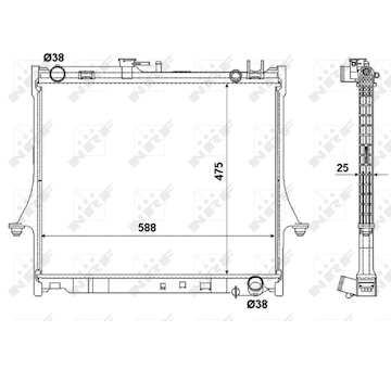 Chladič, chlazení motoru NRF 53055