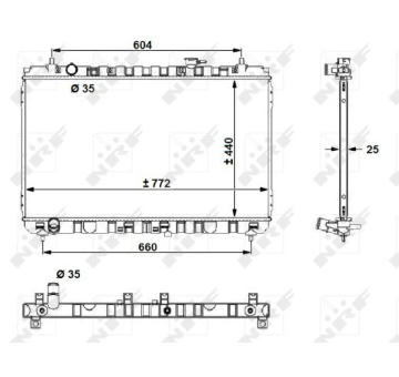 Chladič, chlazení motoru NRF 53056