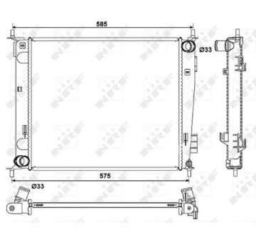 Chladič motora NRF 53057