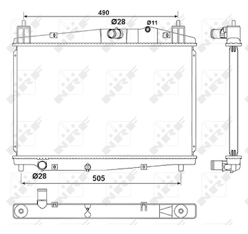 Chladič, chlazení motoru NRF 53059