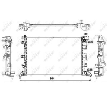 Chladič, chlazení motoru NRF 53066