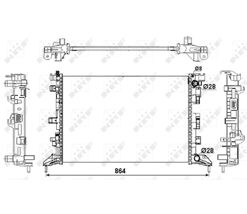 Chladič, chlazení motoru NRF 53066