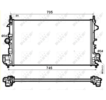 Chladič, chlazení motoru NRF 53074