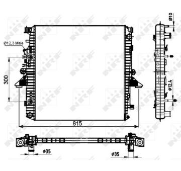 Chladič, chlazení motoru NRF 53097