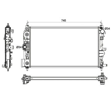 Chladič, chlazení motoru NRF 53131