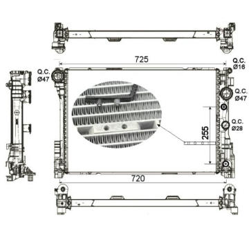 Chladič, chlazení motoru NRF 53141