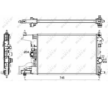 Chladič, chlazení motoru NRF 53148