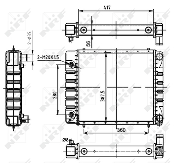 Chladič, chlazení motoru NRF 53149