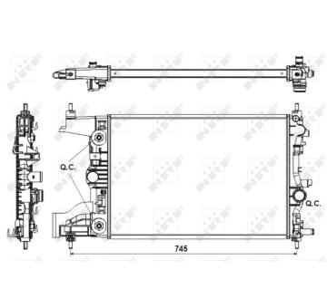 Chladič, chlazení motoru NRF 53153