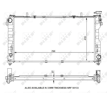 Chladič, chlazení motoru NRF 53156