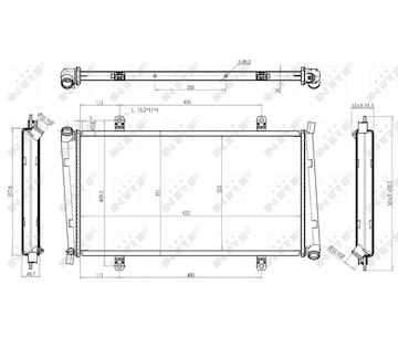 Chladič, chlazení motoru NRF 53157