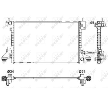 Chladič motora NRF 53160