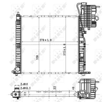 Chladič, chlazení motoru NRF 53176