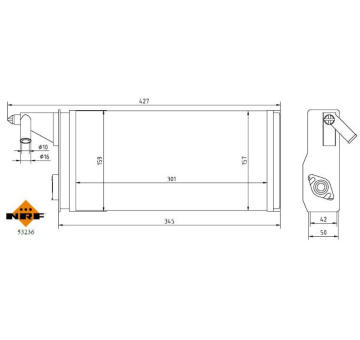 Výměník tepla, vnitřní vytápění NRF 53236A