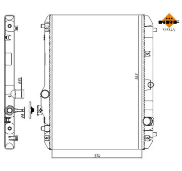 Chladič, chlazení motoru NRF 53582A