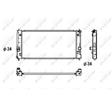 Chladič, chlazení motoru NRF 53709