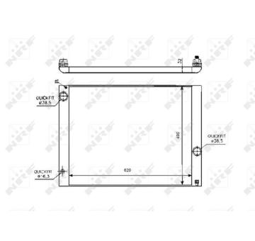 Chladič, chlazení motoru NRF 53728