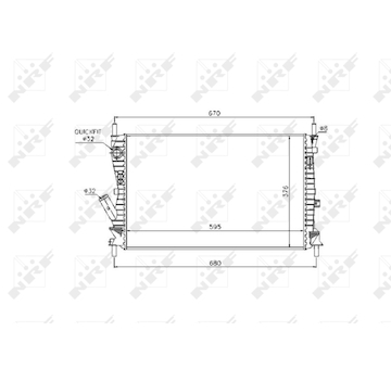 Chladič motora NRF 53743
