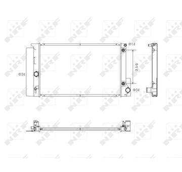 Chladič, chlazení motoru NRF 53766