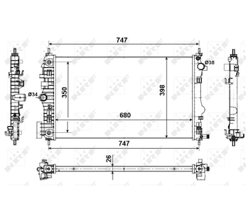 Chladič, chlazení motoru NRF53775