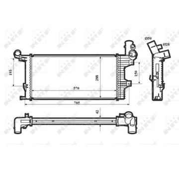 Chladič, chlazení motoru NRF 53856X
