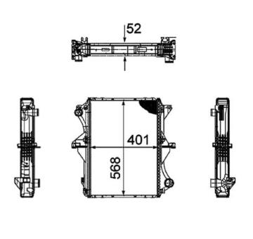 Chladič, chlazení motoru NRF 53858