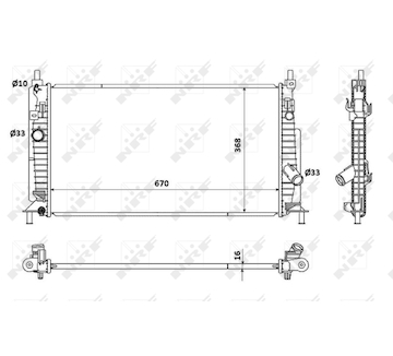 Chladič, chlazení motoru NRF 53905