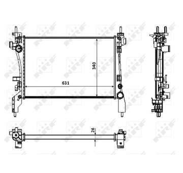 Chladič, chlazení motoru NRF 53934